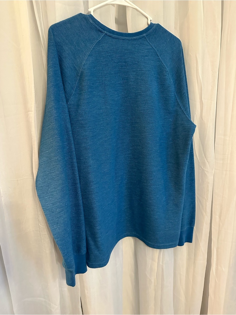 Goodfellow and Co Blue Crewneck Pullover waffle knit Sweater - Picture 4 of 6